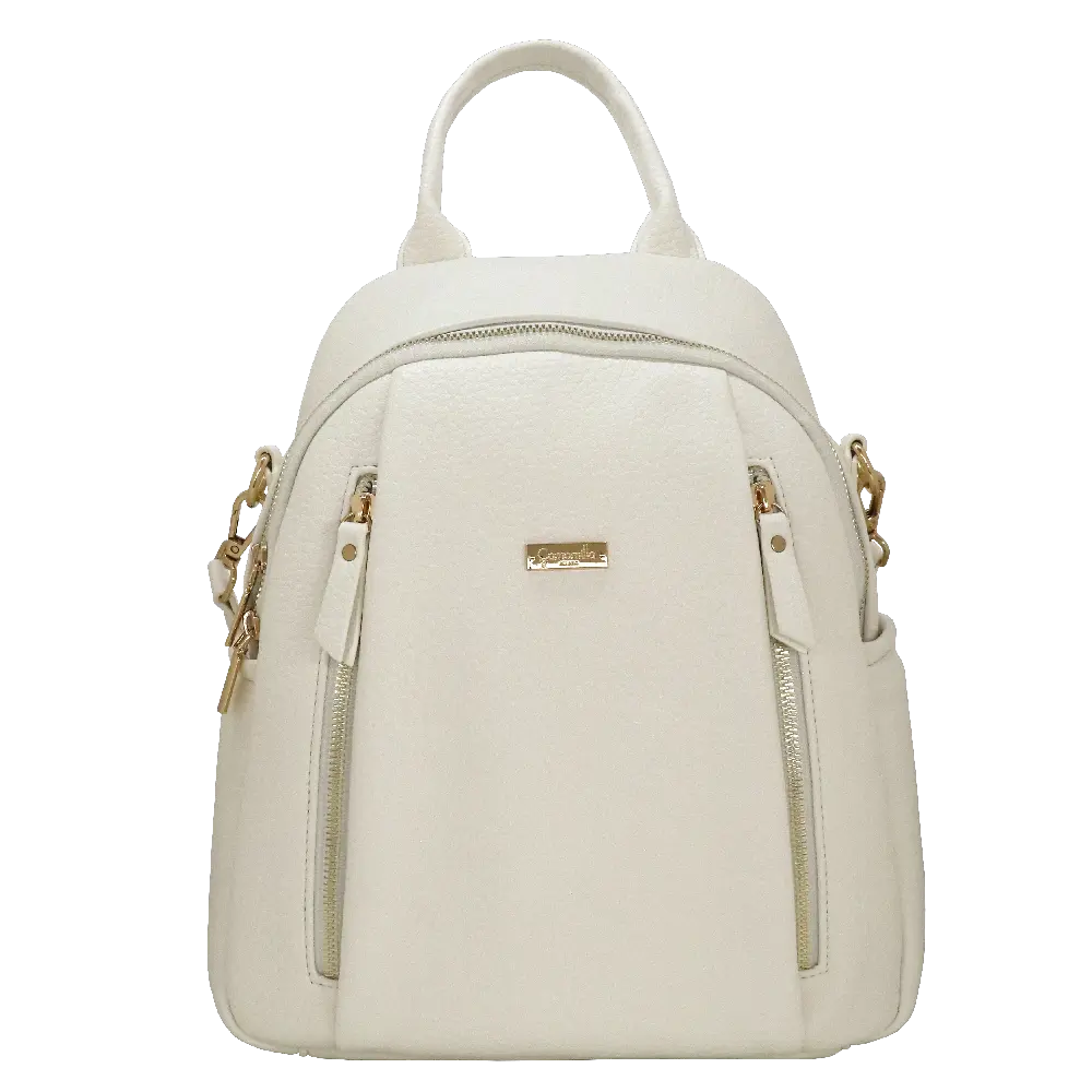 Camomilla Milano | Zaino Casual Frizzy Bianco | Zainetto con Chiusura a Cuore