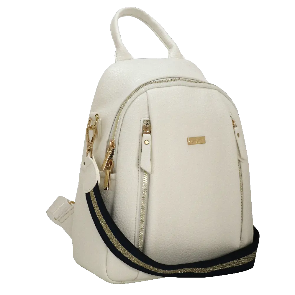 Camomilla Milano | Zaino Casual Frizzy Bianco | Zainetto con Chiusura a Cuore