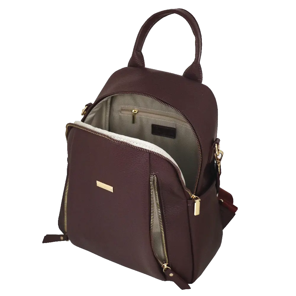Camomilla Milano | Zaino Casual Frizzy Bordeaux | Zainetto con Chiusura a Cuore
