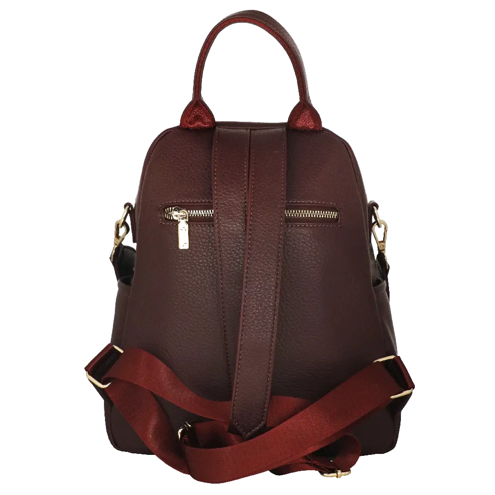 Camomilla Milano | Zaino Casual Frizzy Bordeaux | Zainetto con Chiusura a Cuore