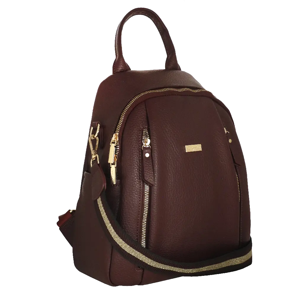 Camomilla Milano | Zaino Casual Frizzy Bordeaux | Zainetto con Chiusura a Cuore