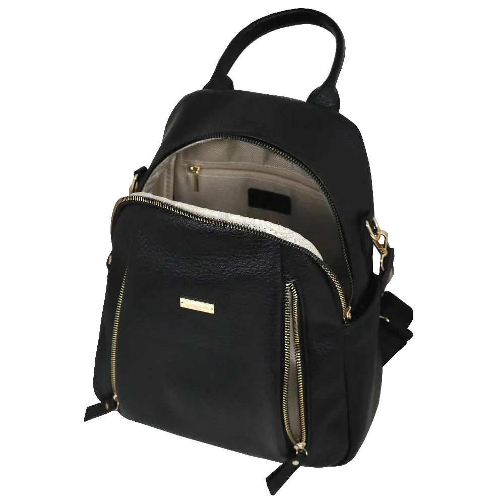 Camomilla Milano | Zaino Casual Frizzy Nero | Zainetto con Chiusura a Cuore
