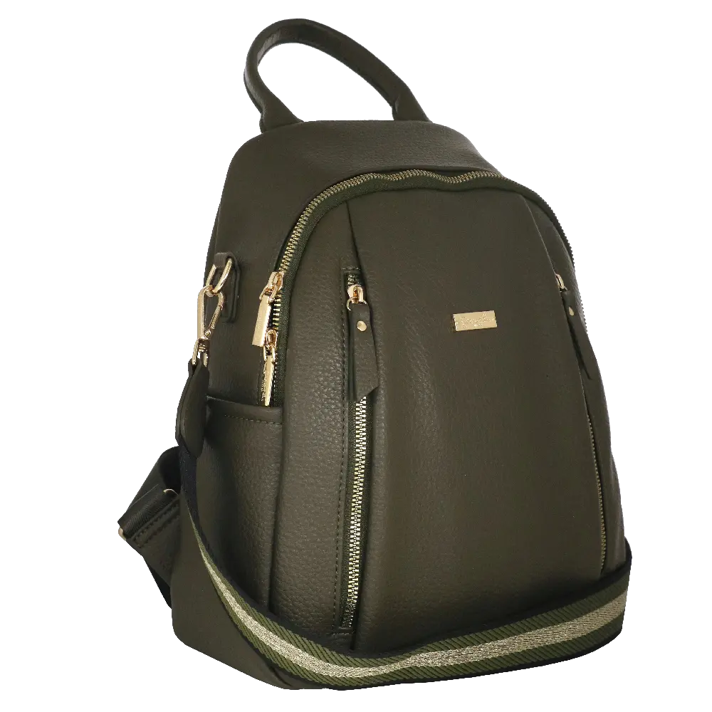 Camomilla Milano | Zaino Casual Frizzy Verde | Zainetto con Chiusura a Cuore