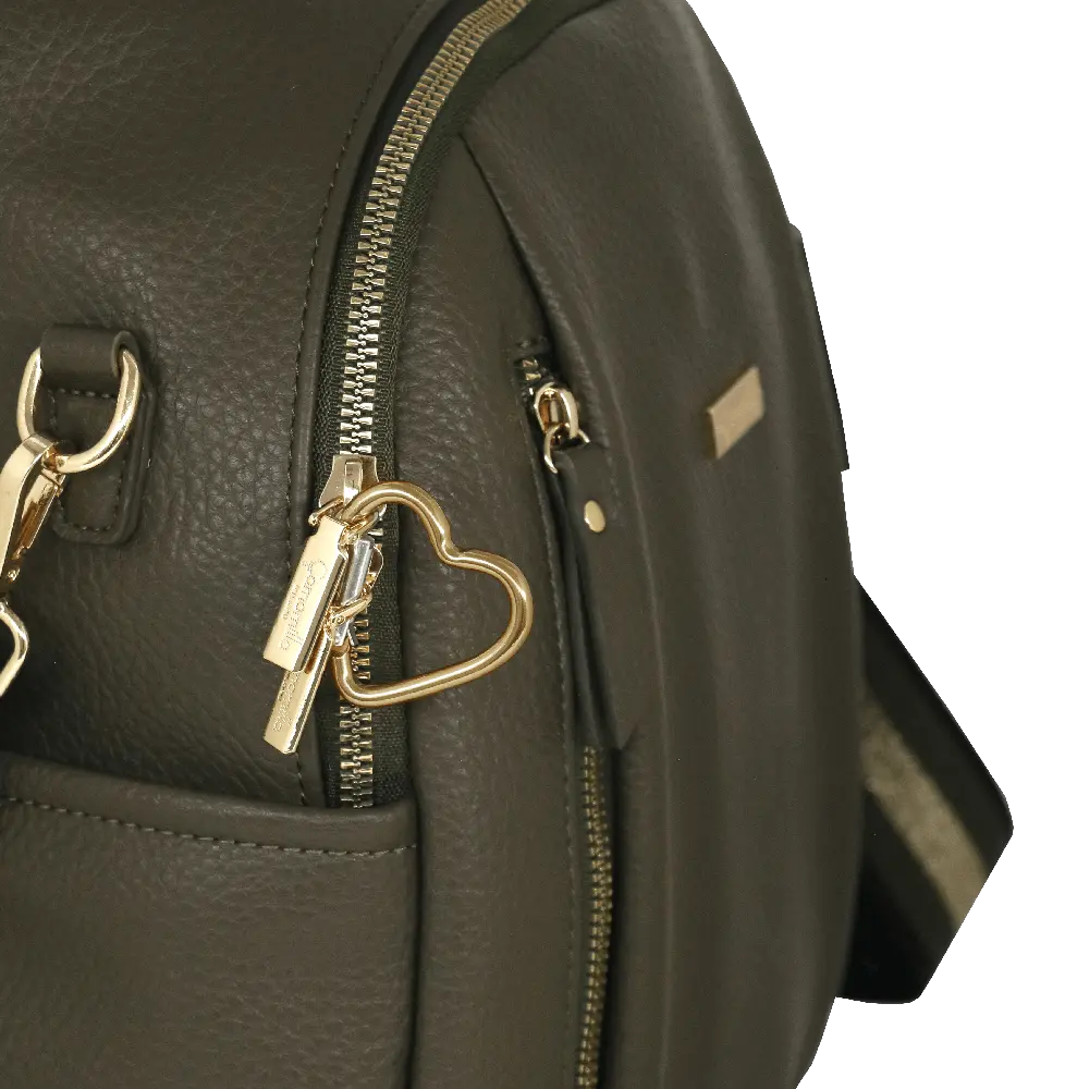 Camomilla Milano | Zaino Casual Frizzy Verde | Zainetto con Chiusura a Cuore