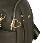 Camomilla Milano | Zaino Casual Frizzy Verde | Zainetto con Chiusura a Cuore