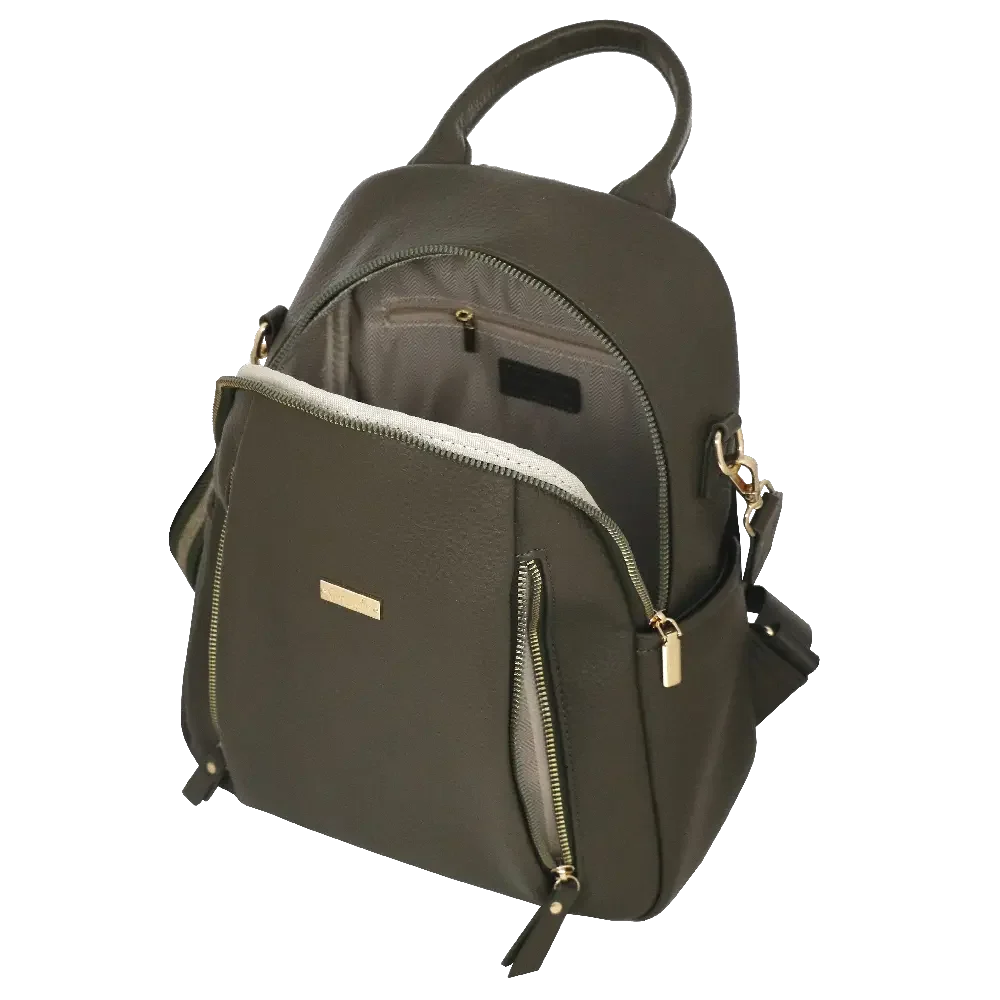 Camomilla Milano | Zaino Casual Frizzy Verde | Zainetto con Chiusura a Cuore