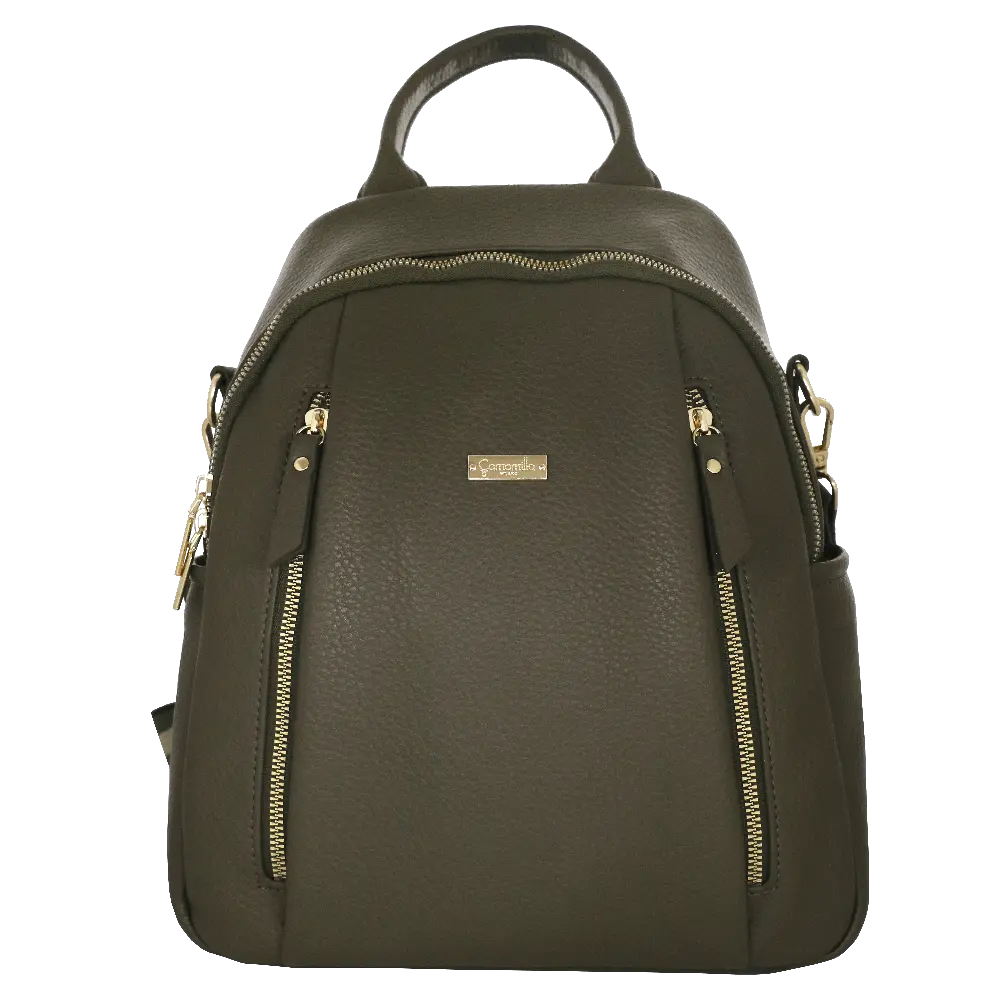 Camomilla Milano | Zaino Casual Frizzy Verde | Zainetto con Chiusura a Cuore