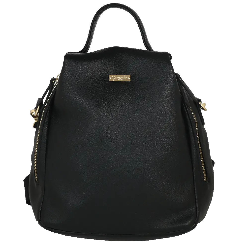 Camomilla Milano | Zaino Chic Frizzy Nero | Zainetto con Chiusura a Cuore