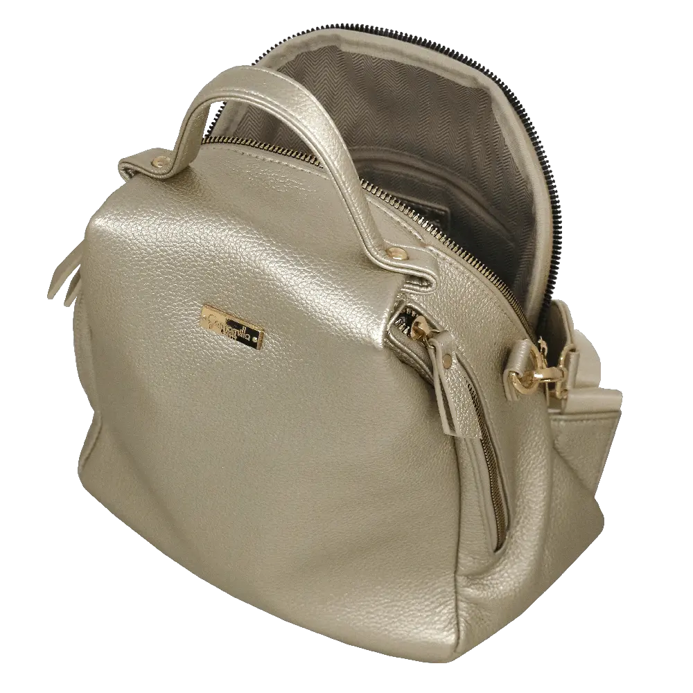 Camomilla Milano | Zaino Chic Frizzy Oro | Zainetto con Chiusura a Cuore
