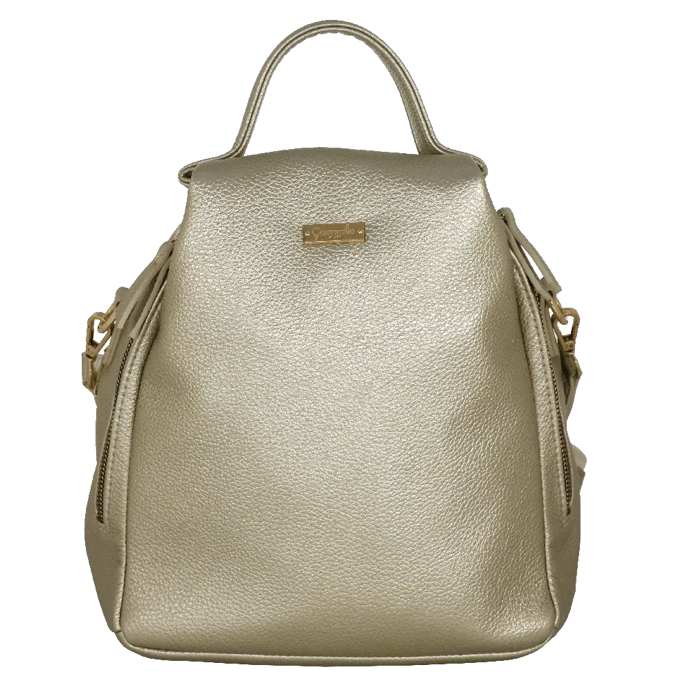Camomilla Milano | Zaino Chic Frizzy Oro | Zainetto con Chiusura a Cuore
