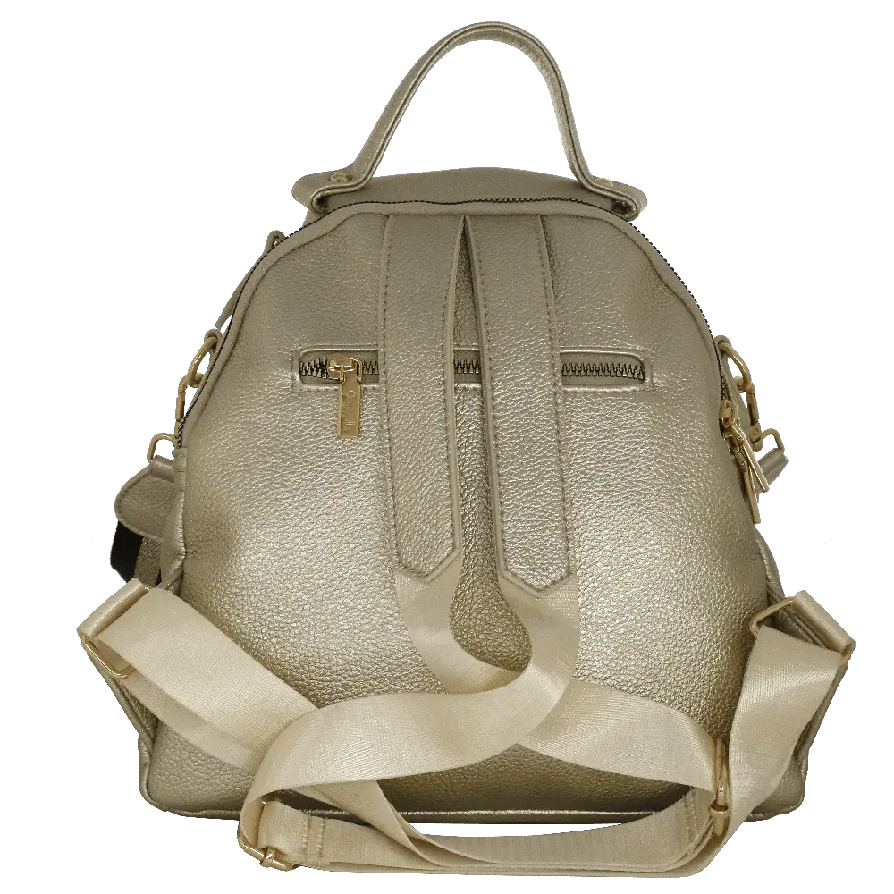 Camomilla Milano | Zaino Chic Frizzy Oro | Zainetto con Chiusura a Cuore