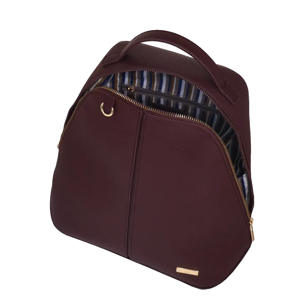 Camomilla Milano | Zaino Metropolitan Burgundy | Ecopelle a Contrasto