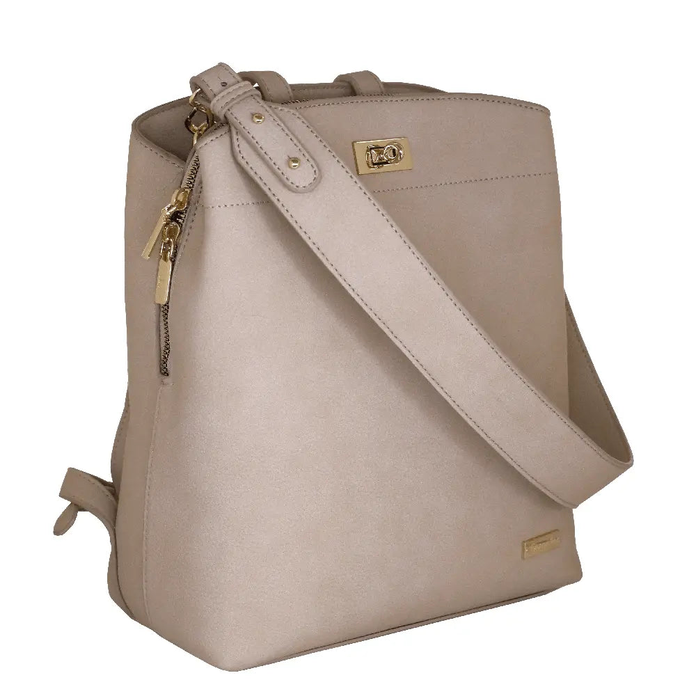 Camomilla Milano | Zaino Twist Beige | Zainetto in Ecopelle Mat