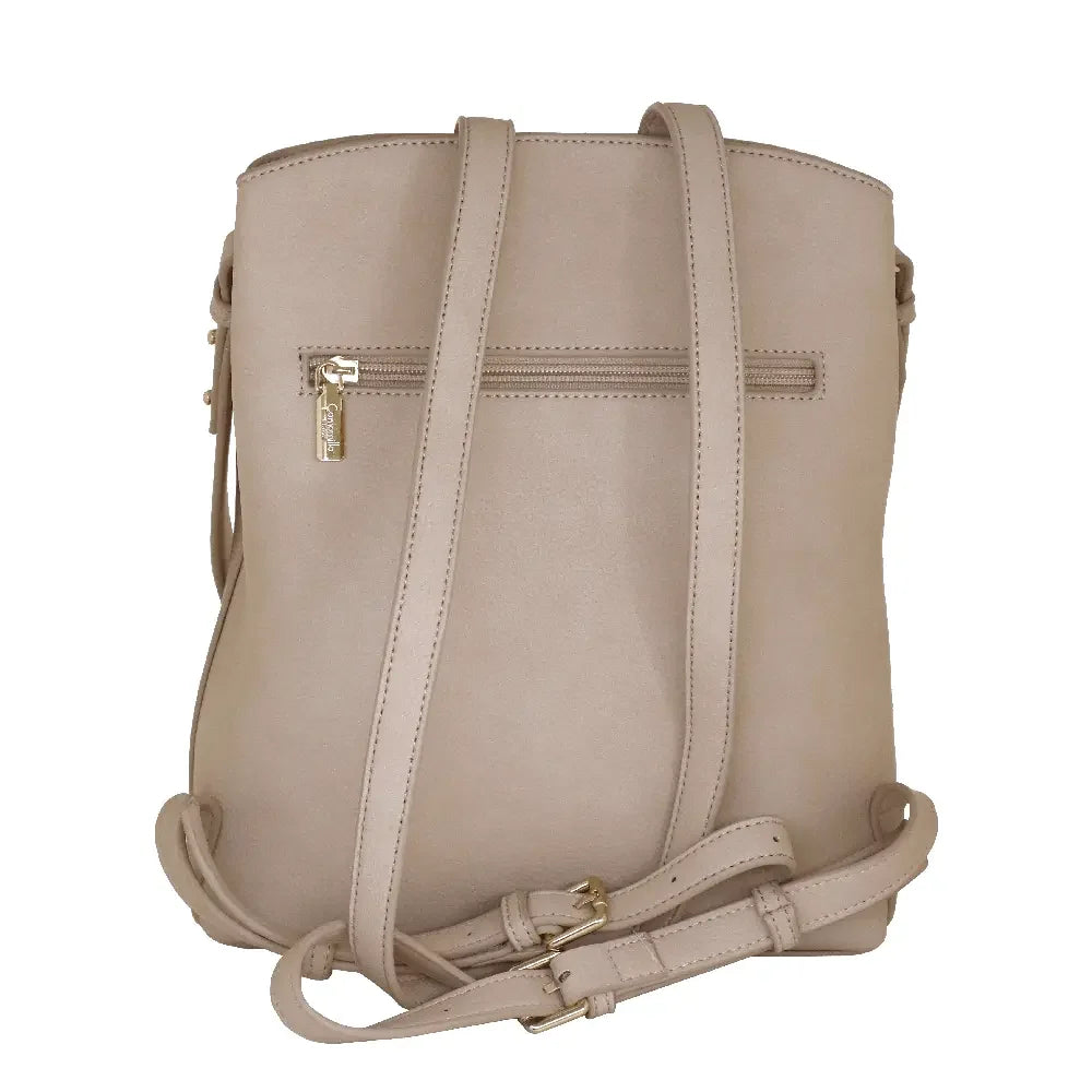 Camomilla Milano | Zaino Twist Beige | Zainetto in Ecopelle Mat