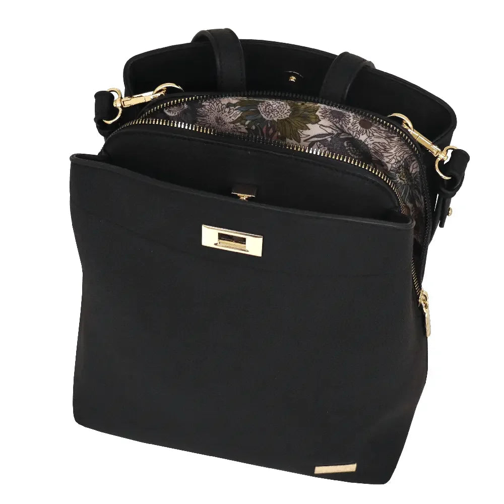 Camomilla Milano | Zaino Twist Nero | Zainetto in Ecopelle Mat