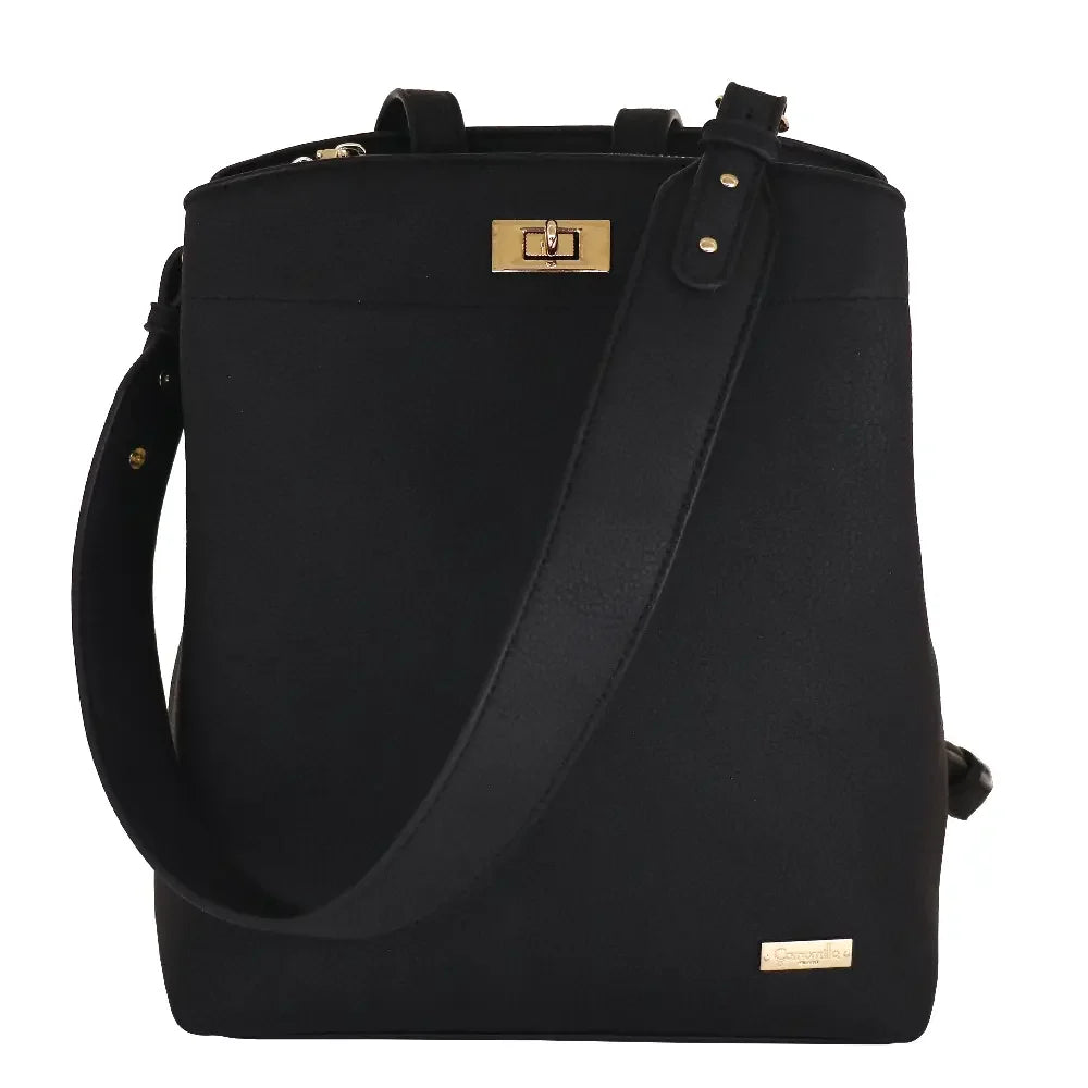 Camomilla Milano | Zaino Twist Nero | Zainetto in Ecopelle Mat