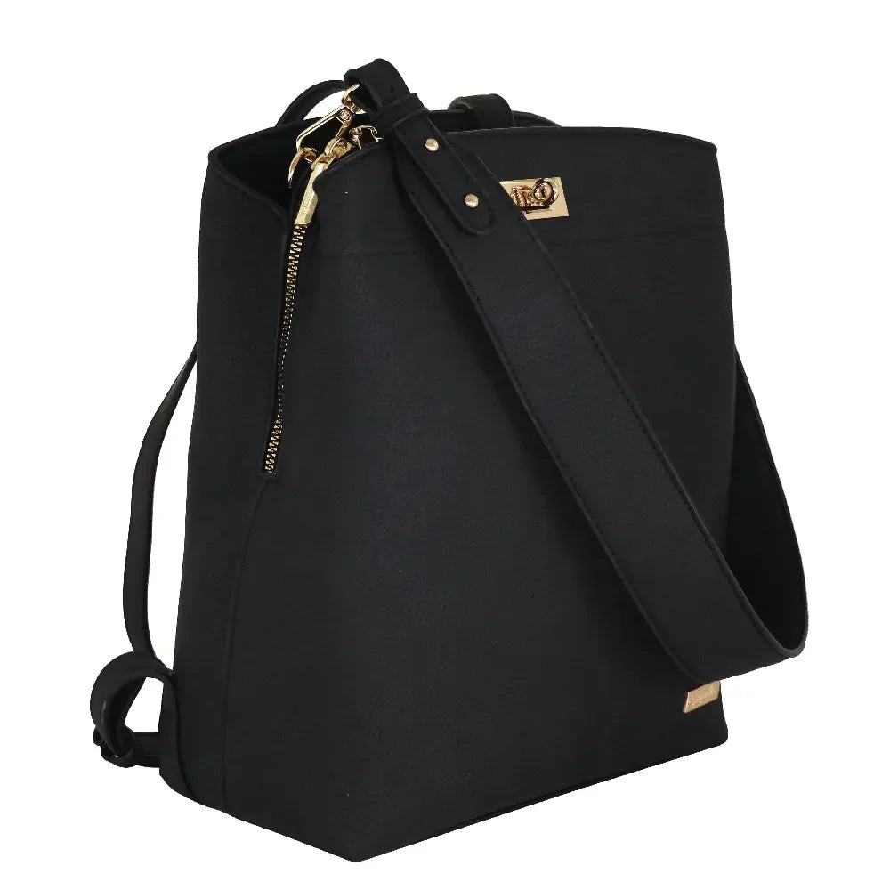 Camomilla Milano | Zaino Twist Nero | Zainetto in Ecopelle Mat