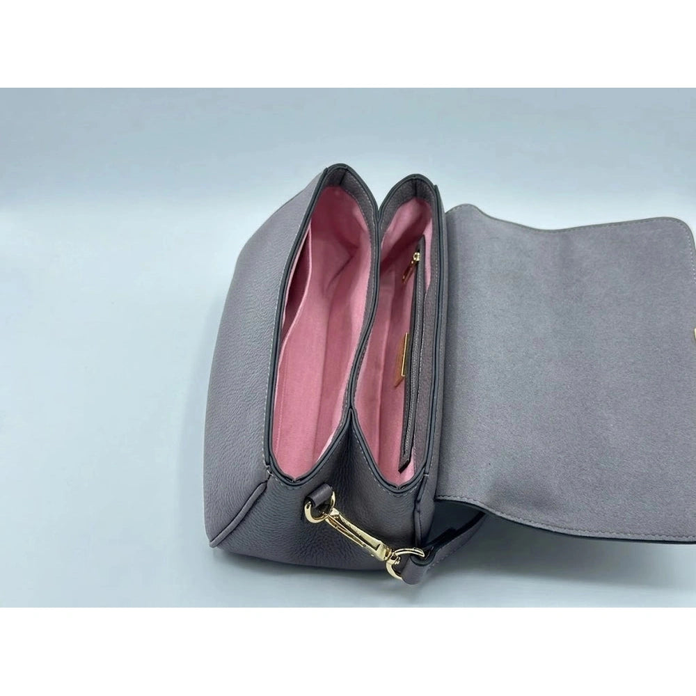 Borsa a Spalla Evania in Morbida Pelle Grigia | Cromia