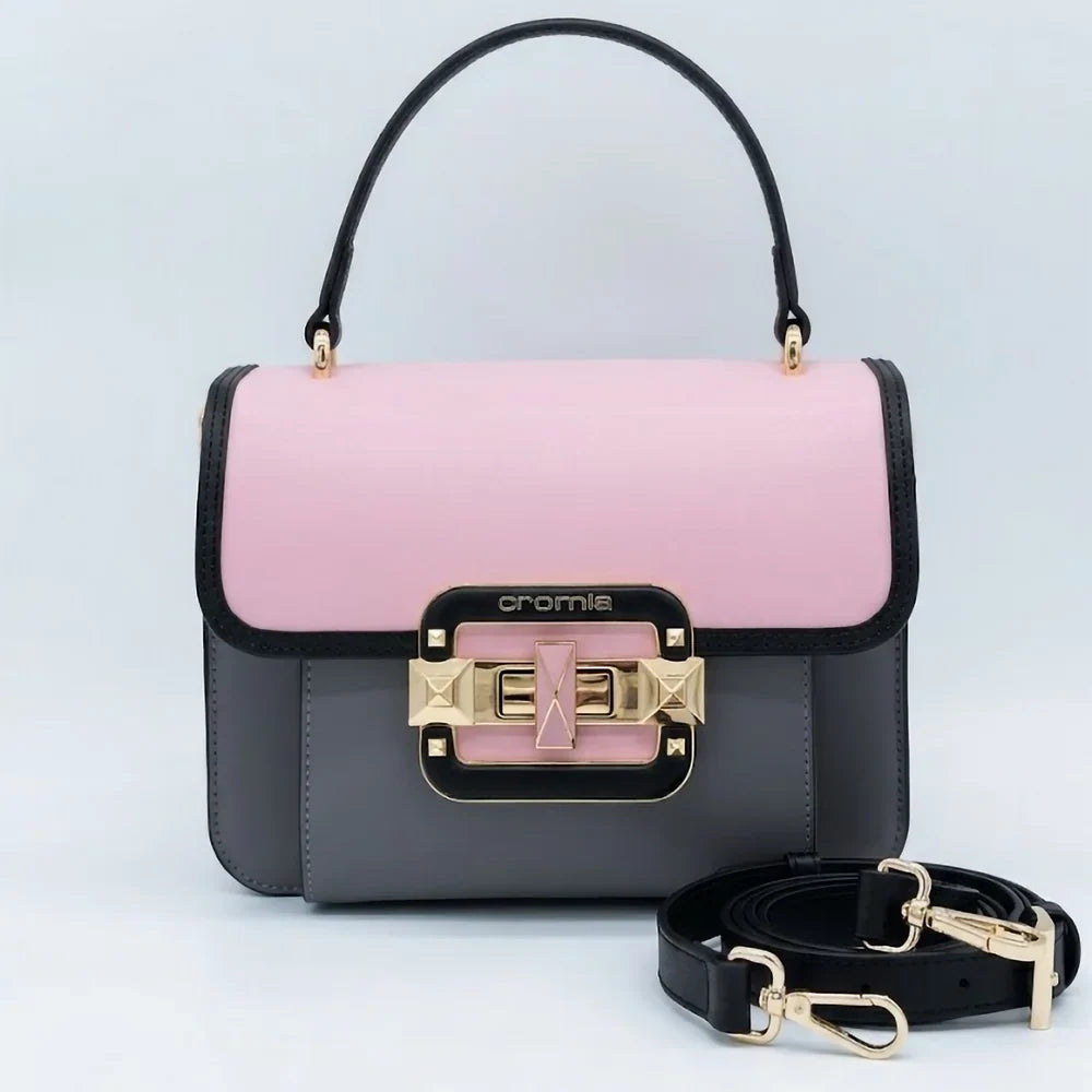 Borsa a Mano Ladies Bag It Jewel in Pelle Grigio Rosa | Cromia