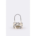 Borsa con Patta It Leaf in Vitello Stampa Jungle Bianco e Nero | Cromia
