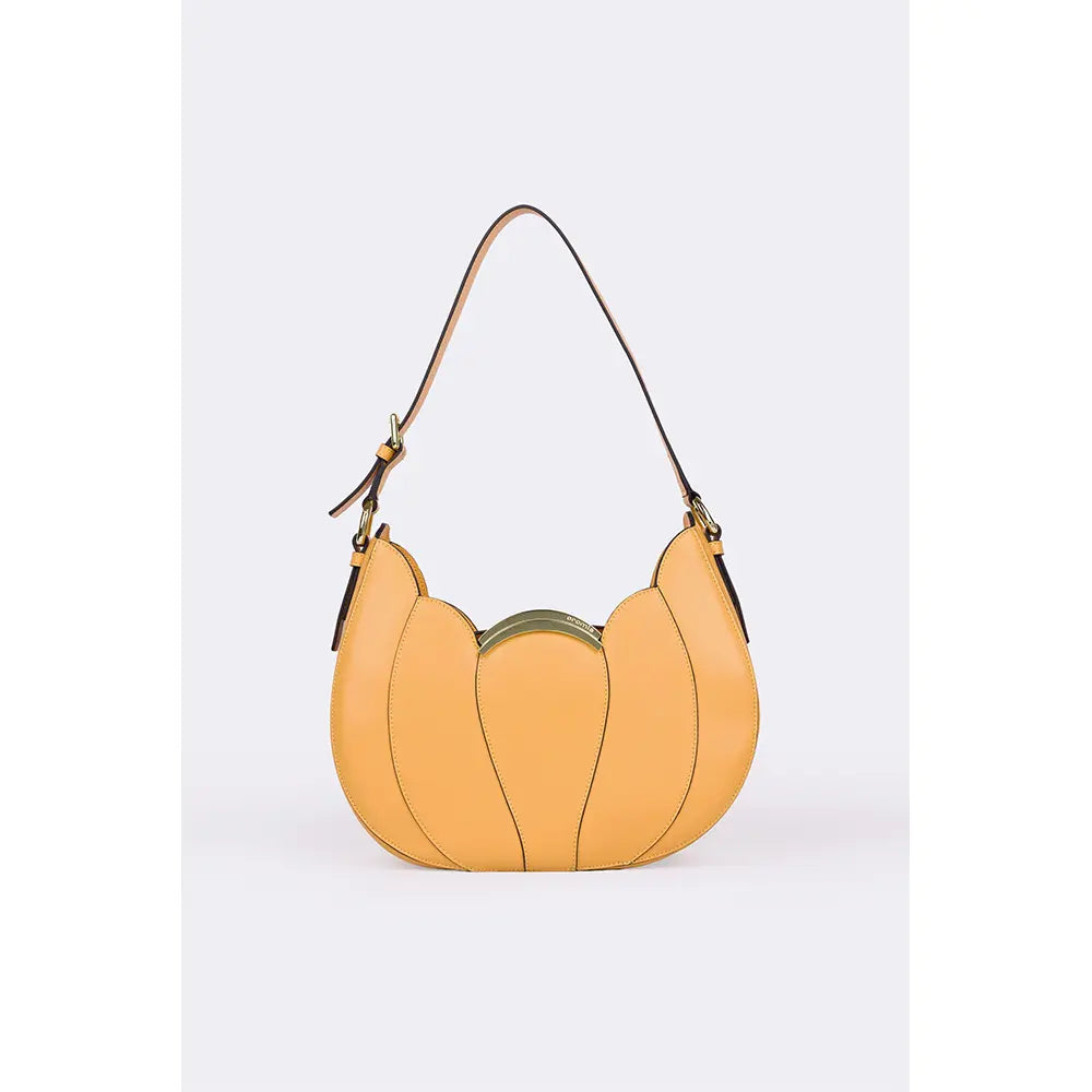 Borsa Hobo Melia in Vitello Liscio Albicocca | Cromia