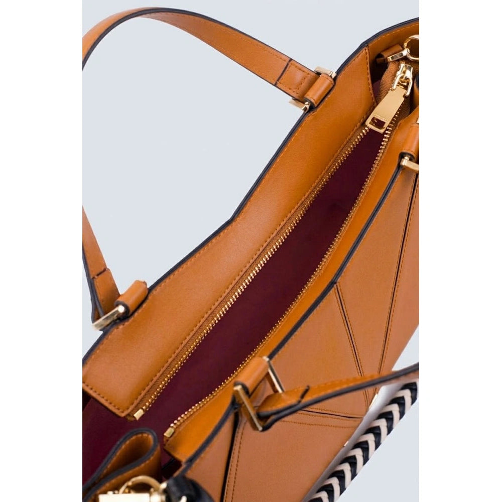 Borsa Tote Neris in Pelle Liscia Champagne | Cromia