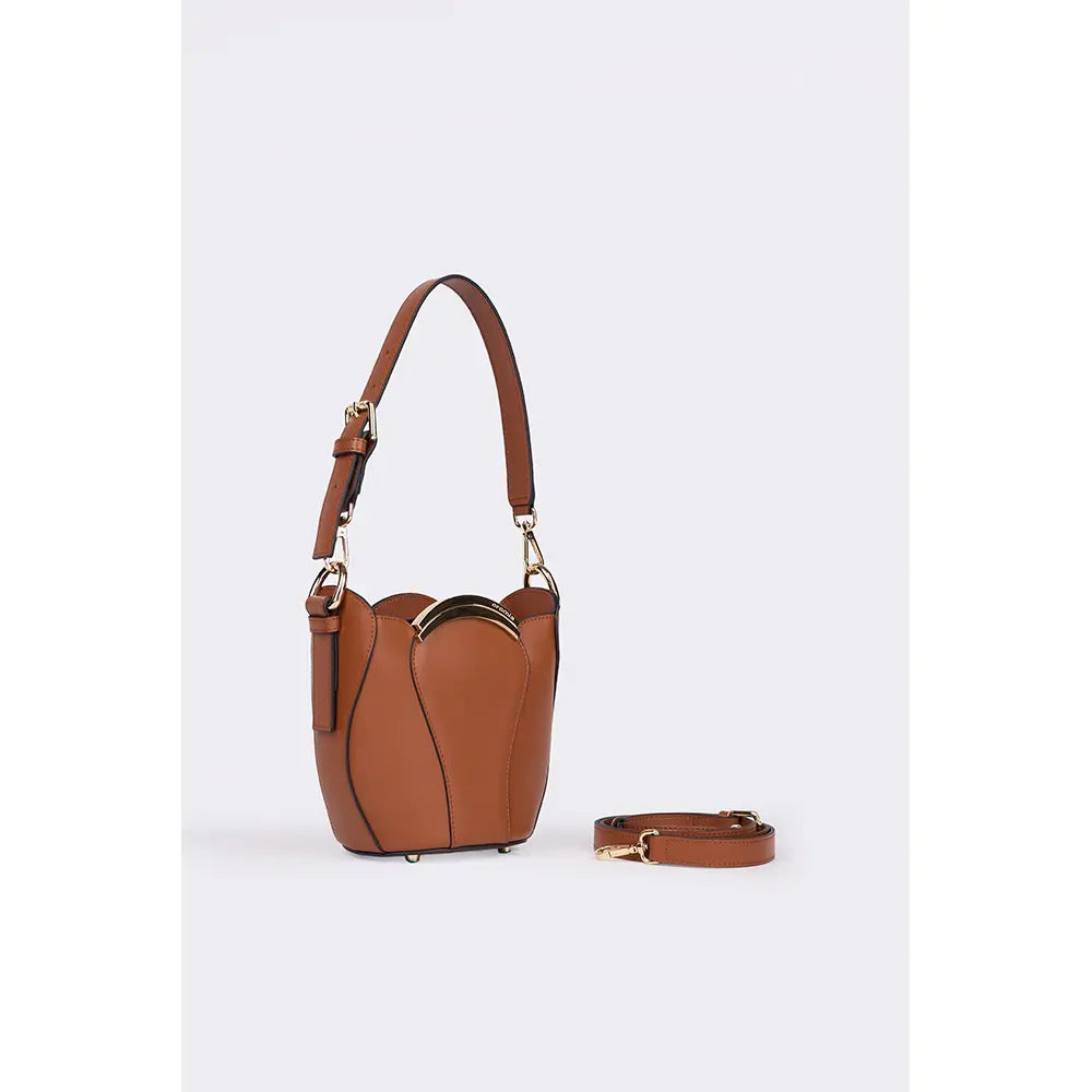 Borsa Secchiello Melia in Vitello Liscio Nocciola | Cromia