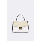 Borsa a Mano con Patta Tess in Vitello Bianco e Nero | Cromia