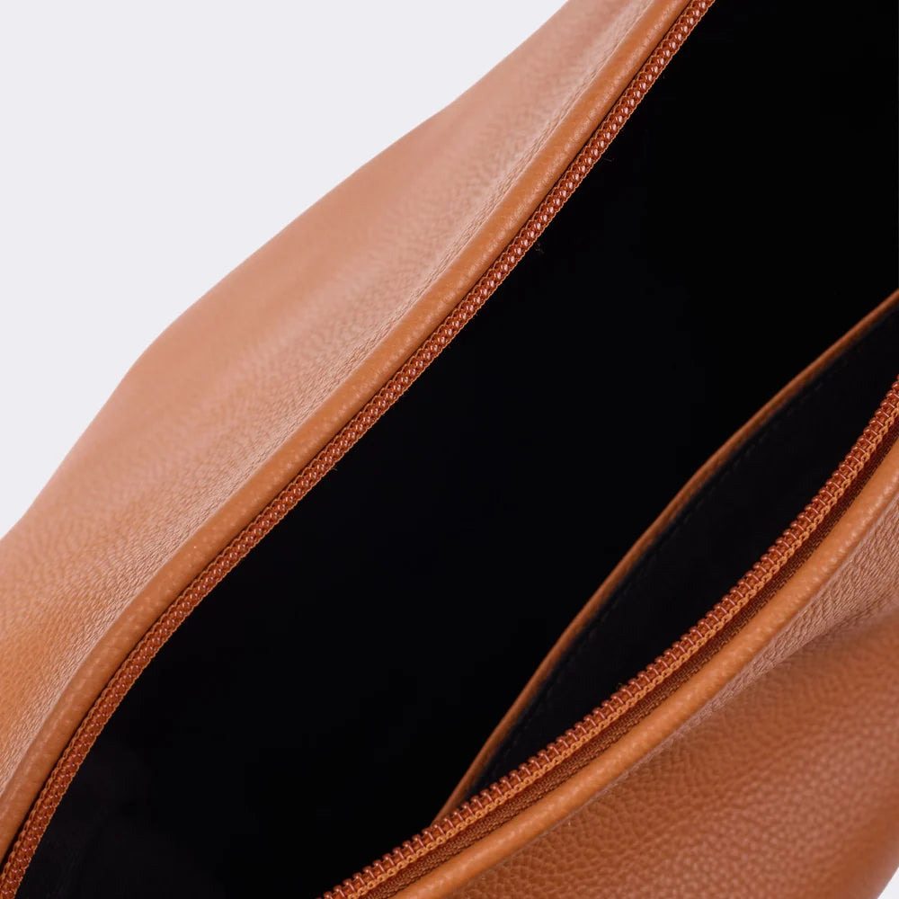 Borsa a Tracolla The Bag Sun in Pelle Caramello | Cromia