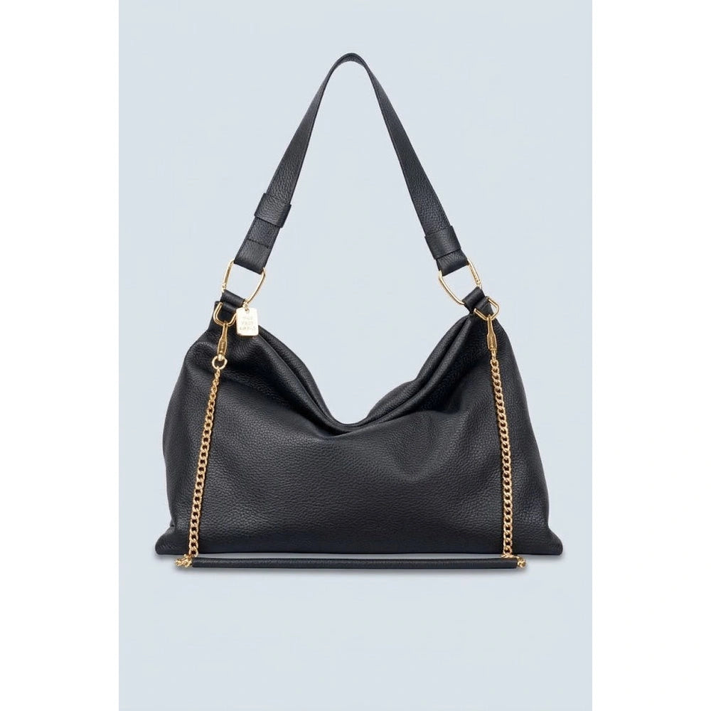 Borsa a Tracolla The Bag Sun in Pelle Nera | Cromia