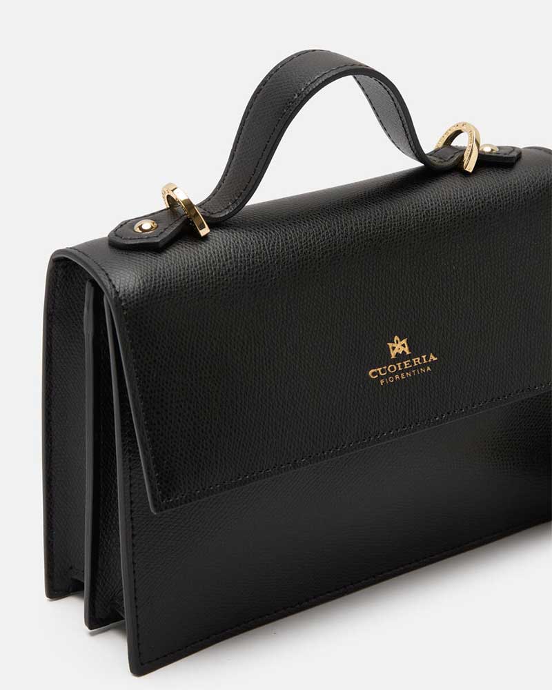 Cuoieria Fiorentina Beauty Flap Bag Nero