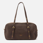 Cuoieria Fiorentina | Borsa Duffle Eva in Nabuk Grande | Cioccolata