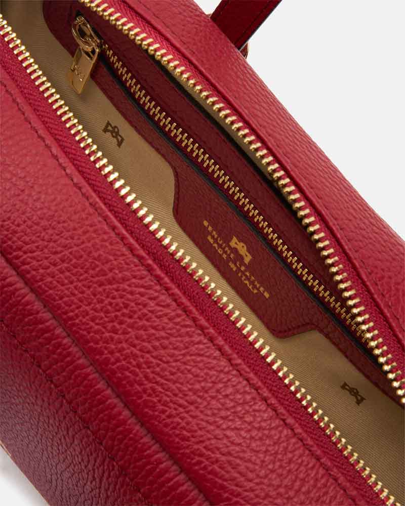 Cuoieria Fiorentina | Borsa Duffle Eva in Pelle Bottalata | Ciliegia