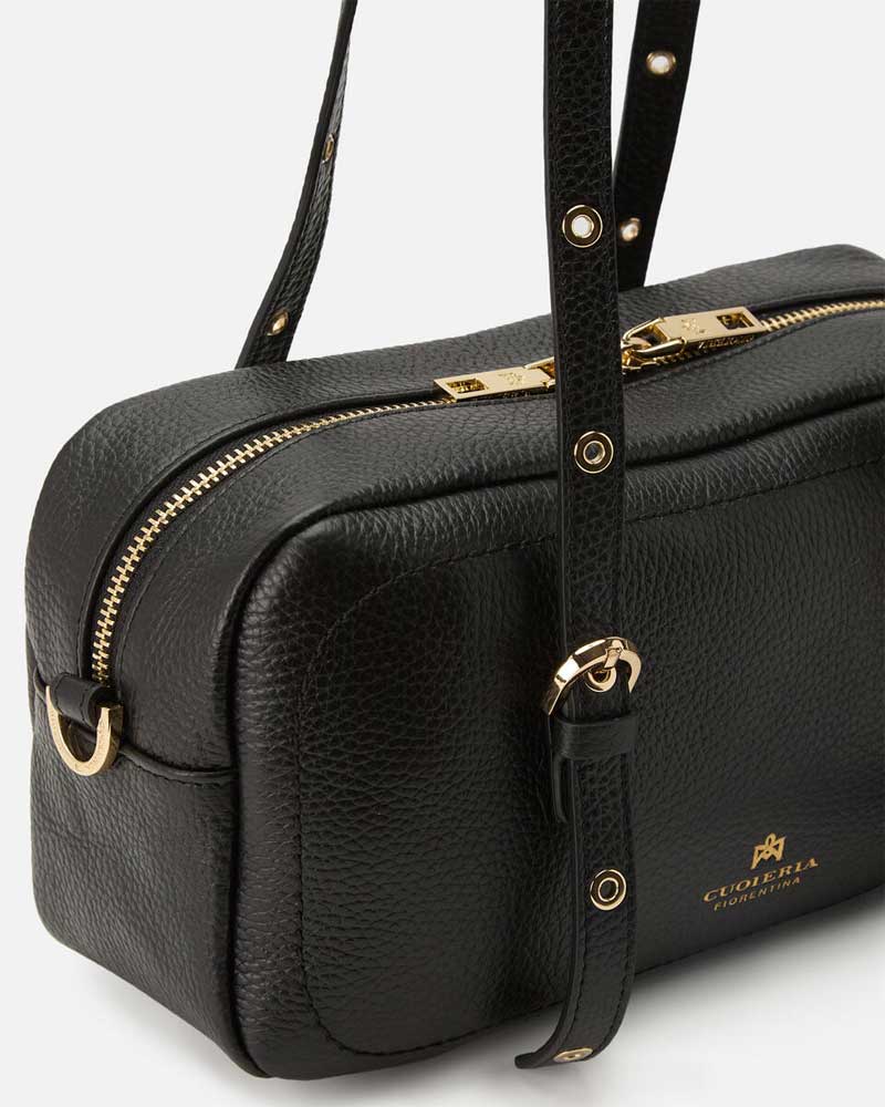 Cuoieria Fiorentina | Borsa Duffle Eva in Pelle Bottalata | Nero