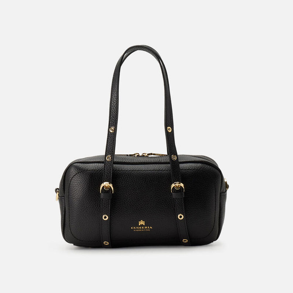 Cuoieria Fiorentina | Borsa Duffle Eva in Pelle Bottalata | Nero