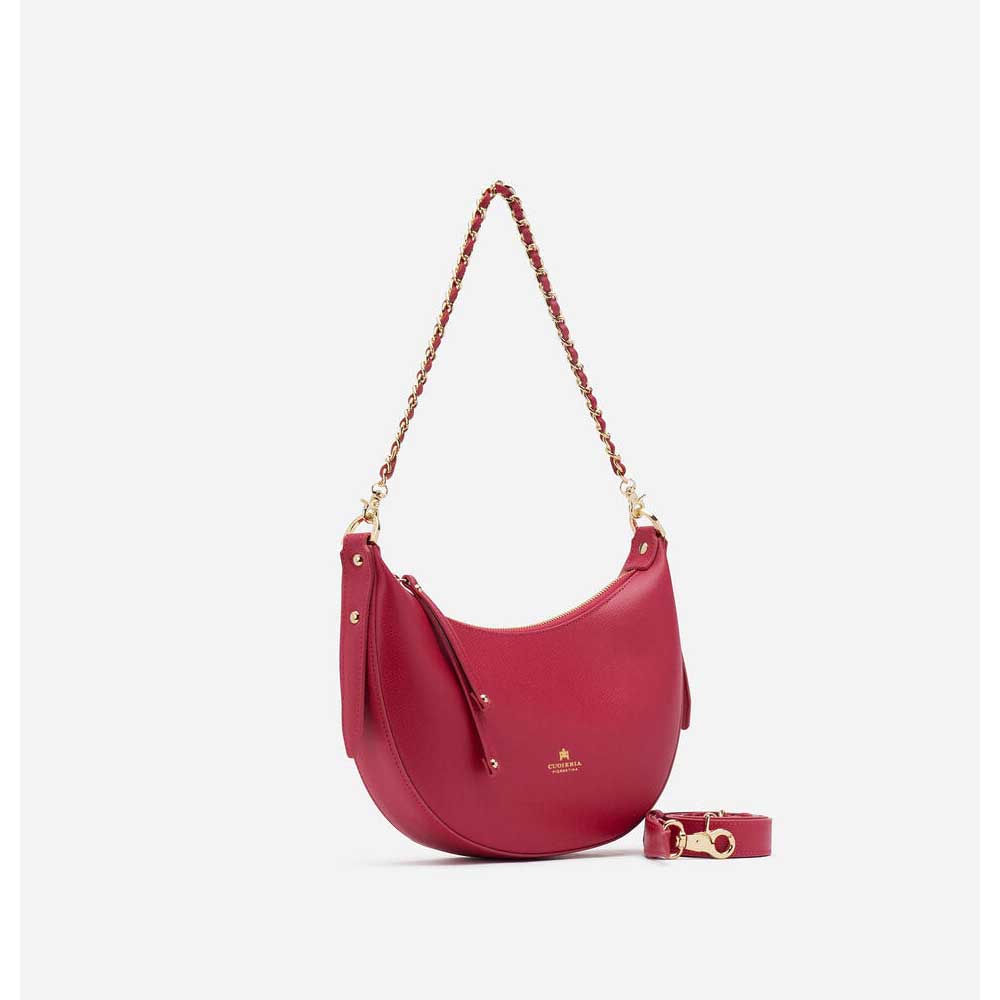 Cuoieria Fiorentina Borsa a Spalla Eva Hobo Small Fucsia