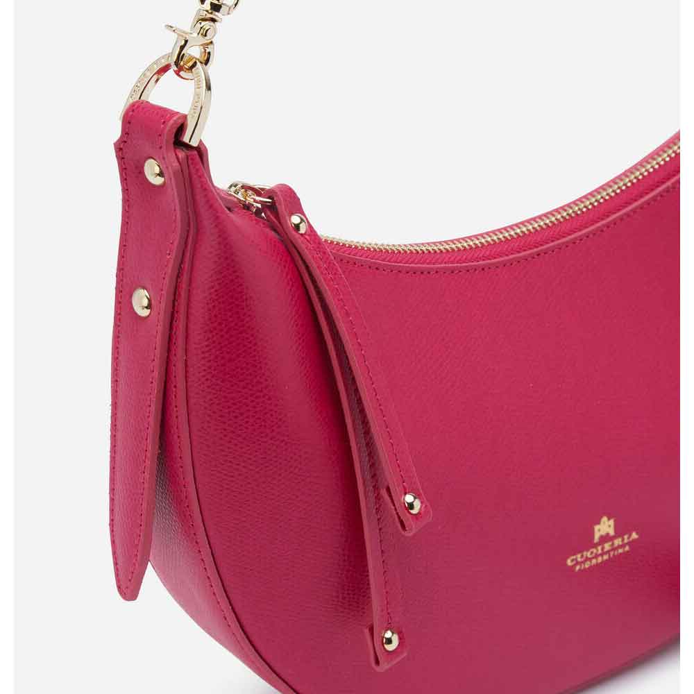 Cuoieria Fiorentina Borsa a Spalla Eva Hobo Small Fucsia