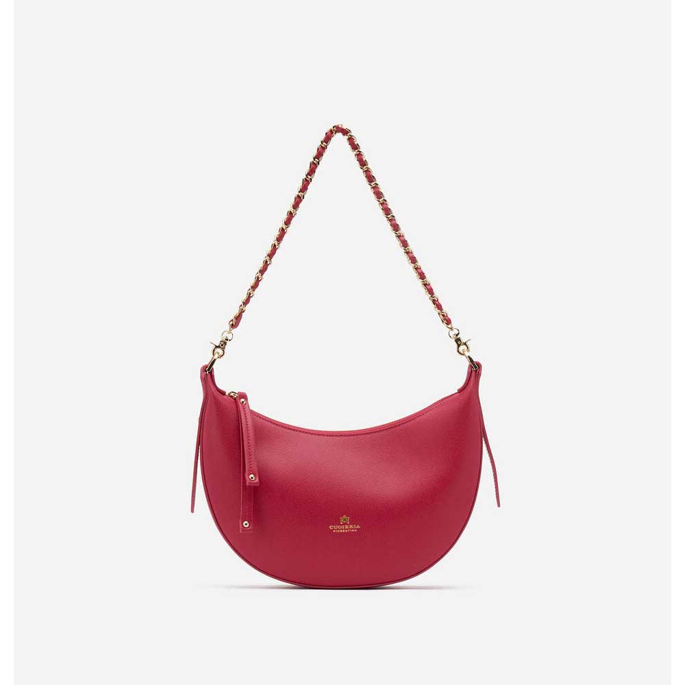 Cuoieria Fiorentina Borsa a Spalla Eva Hobo Small Fucsia