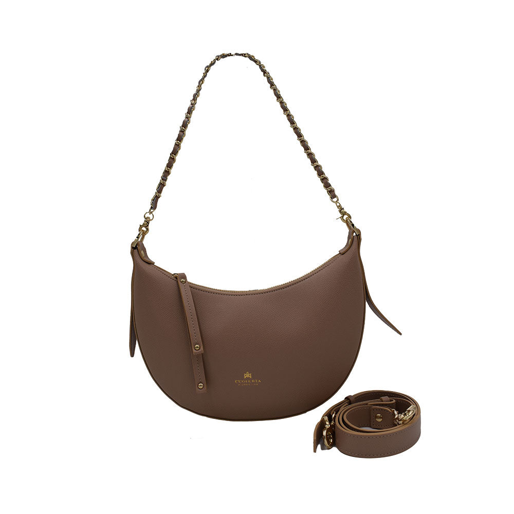 Cuoieria Fiorentina Borsa a Spalla Eva Hobo Small Nude