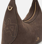Cuoieria Fiorentina | Borsa Hobo Piccola in Nabuk | Cioccolato