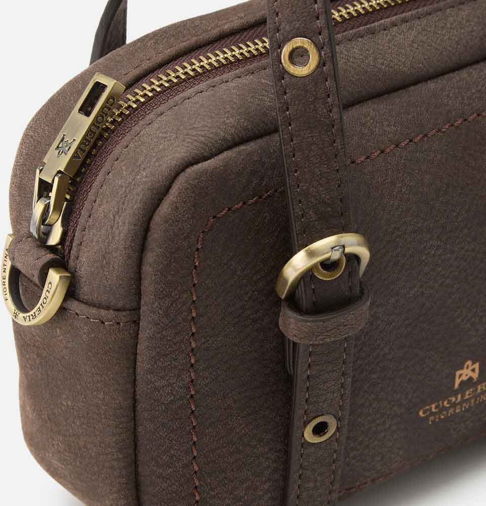 Cuoieria Fiorentina | Mini Duffle Eva in Nabuk | Cioccolata