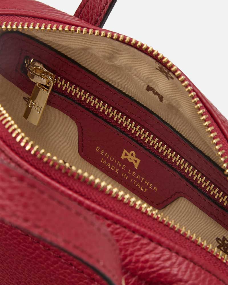 Cuoieria Fiorentina | Mini Duffle Eva in Pelle Bottalata | Ciliegia