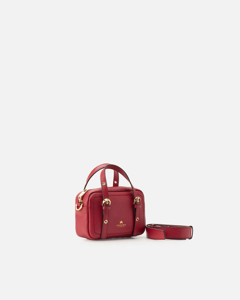 Cuoieria Fiorentina | Mini Duffle Eva in Pelle Bottalata | Ciliegia