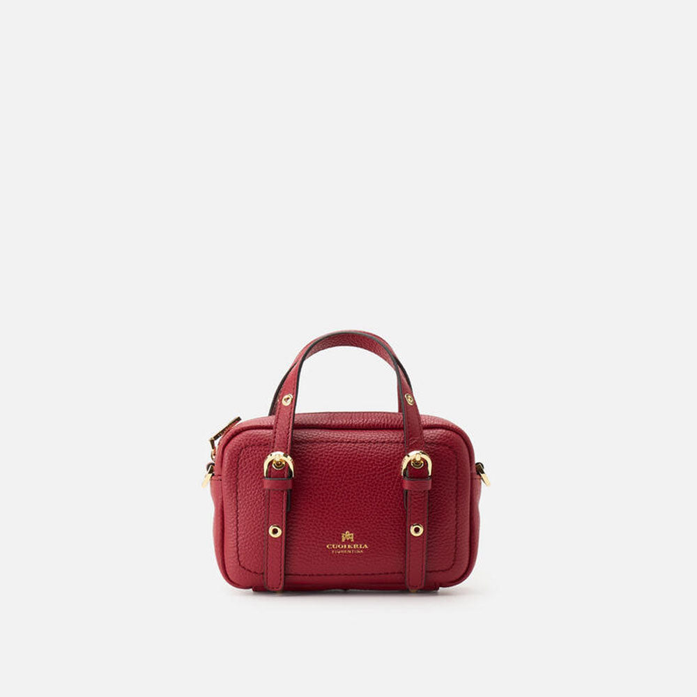 Cuoieria Fiorentina | Mini Duffle Eva in Pelle Bottalata | Ciliegia
