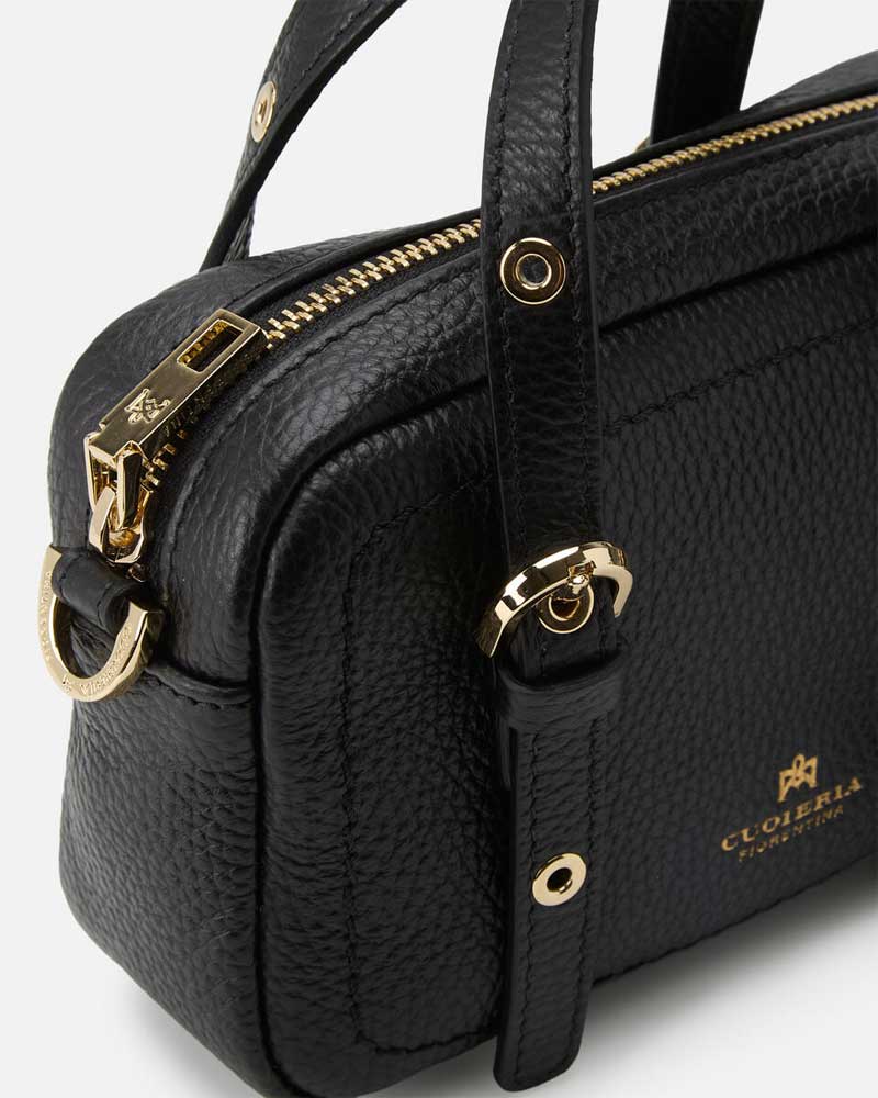 Cuoieria Fiorentina | Mini Duffle Eva in Pelle Bottalata | Nero