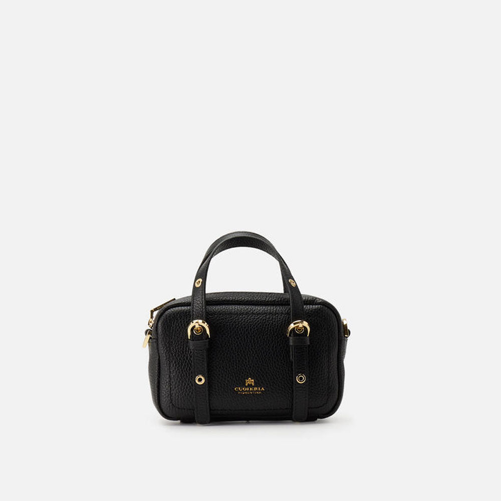 Cuoieria Fiorentina | Mini Duffle Eva in Pelle Bottalata | Nero