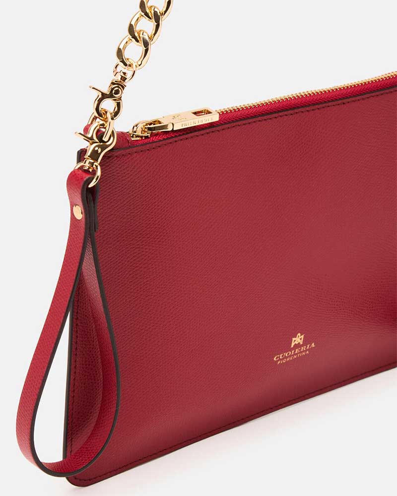 Cuoieria Fiorentina | Pochette Bella Alice Pelle Palmellato | Cherry