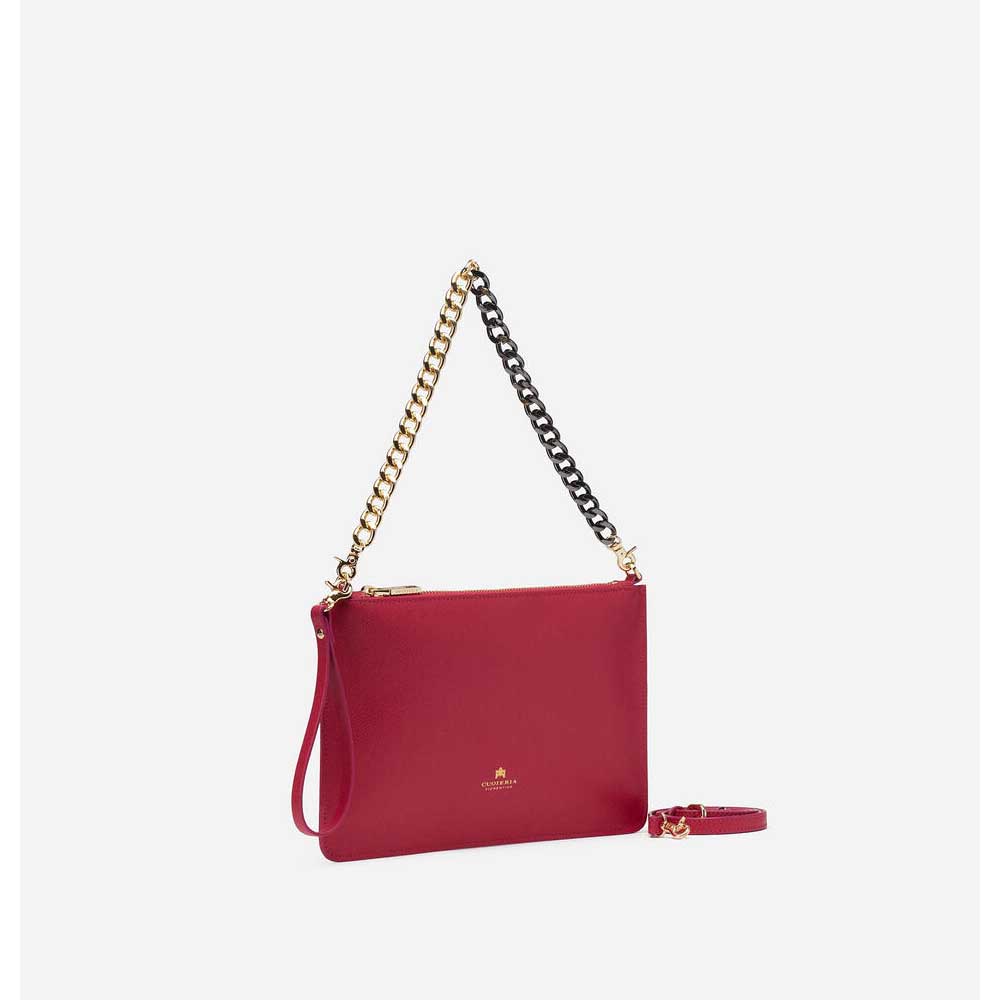 Cuoieria Fiorentina Pochette Media con Bracciale Alice Fucsia