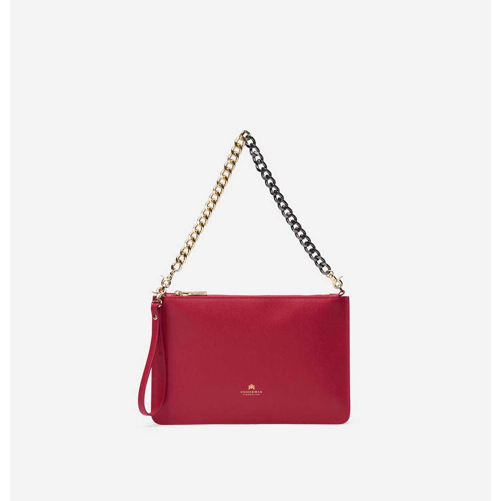 Cuoieria Fiorentina Pochette Media con Bracciale Alice Fucsia