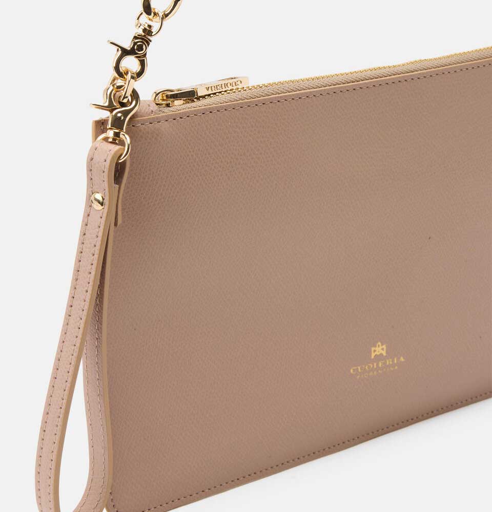 Cuoieria Fiorentina Pochette Media con Bracciale Alice Nude